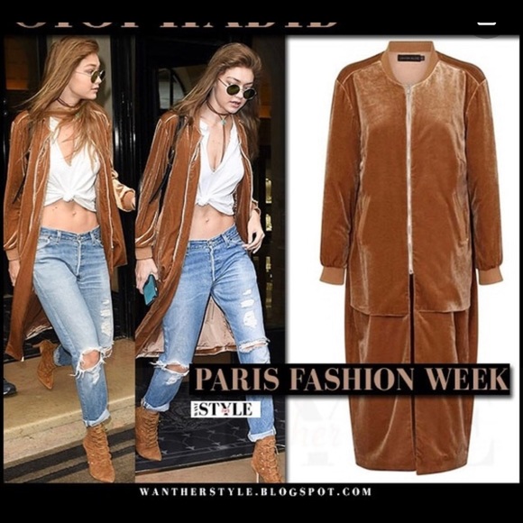 Lavish Alice Carmel Velvet Jacket - Picture 2 of 4